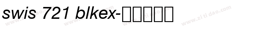 swis 721 blkex字体转换